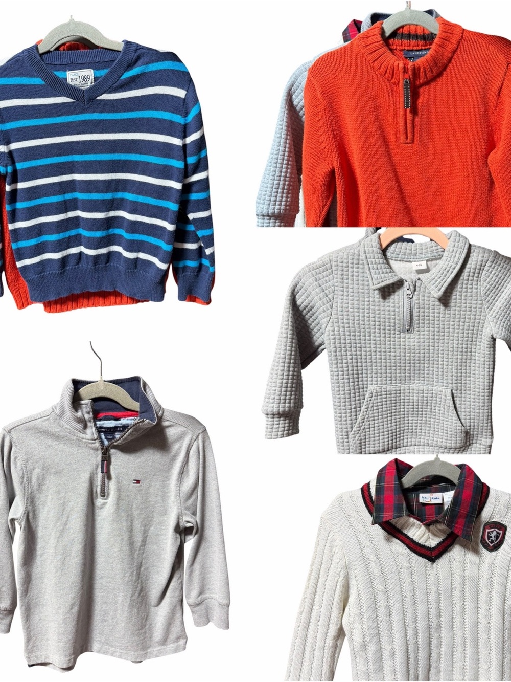 Mixed Bundle Lot Boys of 5 -  4T-5T long sleeve preppy shirts